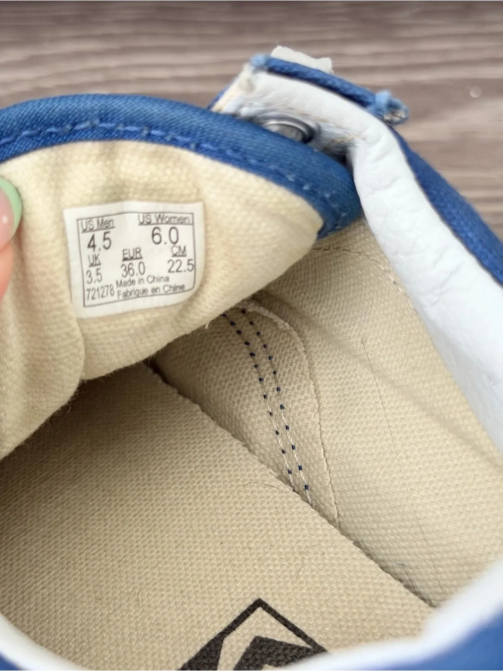 Blue Vans Old Skool - Size 4.5 in men - 6 in women - Picture 7 of 7